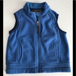 Toddler REI blue fleece zip vest 2T